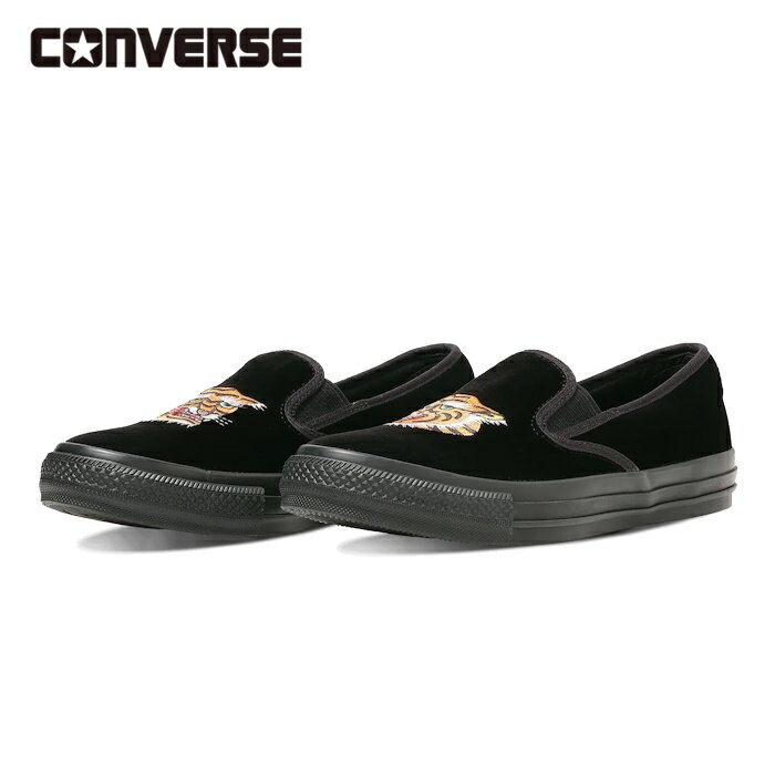 【2026SS新作】CONVERSE コンバース オールスター カンフー スリップオン ベルベット 刺繍 ブラック シューズ 靴 ALL STAR KUNGFU SLIP-ON　31317181　[ポイント10倍]