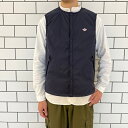 [2024ss再入荷] DANTON ダントン メンズ ナイロンストレッチタフタ インサレーションベスト カラーレス ダントンアウター 中綿 INSULATION VEST　DT-A0485 SBT