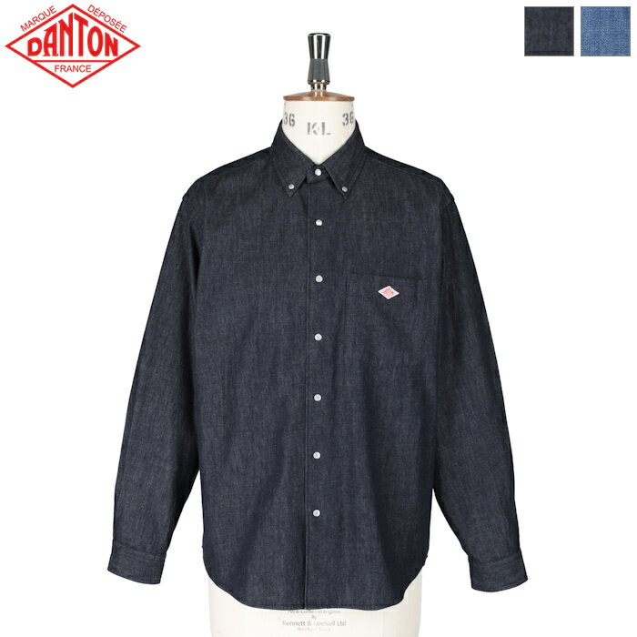 DANTON ダントン メンズ デニム ダンガリー ボタンダウンシャツ 長袖シャツ DOT BUTTON B.D. SHIRT L/S DT-B0293 DUG...