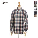 WINTER SALE 30 OFF Gymphlex ジムフレックス メンズ シャギーチェック ボタンダウンシャツ SHIRTS J-0643 SCF