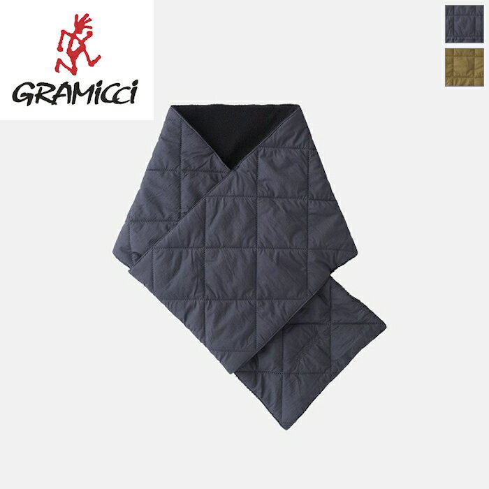 【2025FW新作】Gramicci グラミチ ユニセックス サーマルインサレーションキルテッドスカーフ マフラー..