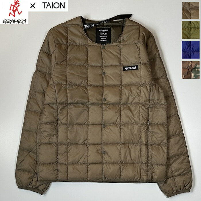 タイオン ダウンジャケット メンズ [OUTLET 30%OFF] Gramicci × TAION グラミチ × タイオン メンズ インナーダウンジャケット INNER DOWN JACKET　G2FU-J082-TG