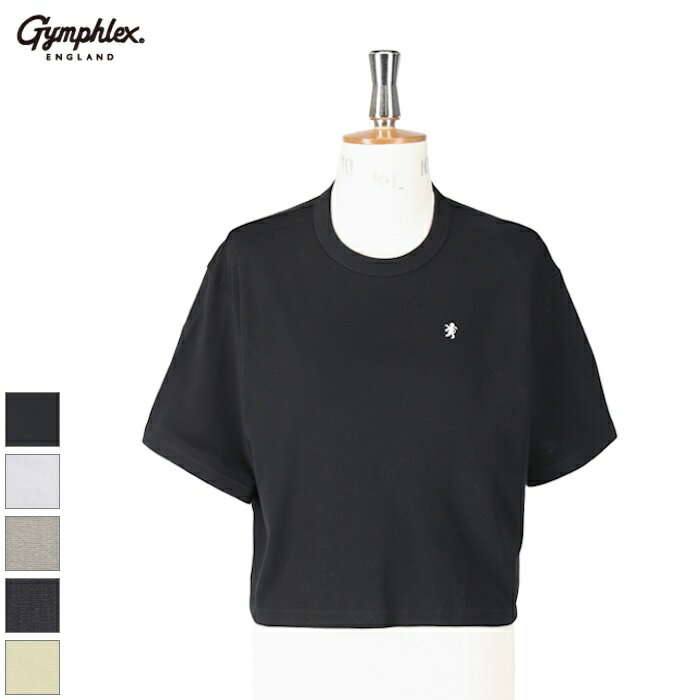 【2025SS新作】Gymphlex ジムフレックス レディース コットン ショートTシャツ ロゴ刺