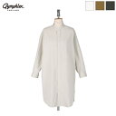 Gymphlex ジムフレックス レディース バンドカラーシャツ チュニック 無地 長袖ロングシャツ BAND COLLAR SHIRT DRESS GY-G0...