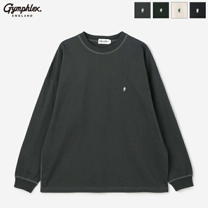 Gymphlex ジムフレックス メンズ クルーネック ヘビーウェイトジャージー 長袖ビッグTシャツ ロンT CREW NECK L/S T-SHIRT GY-C0297 HWJ ポイント10倍