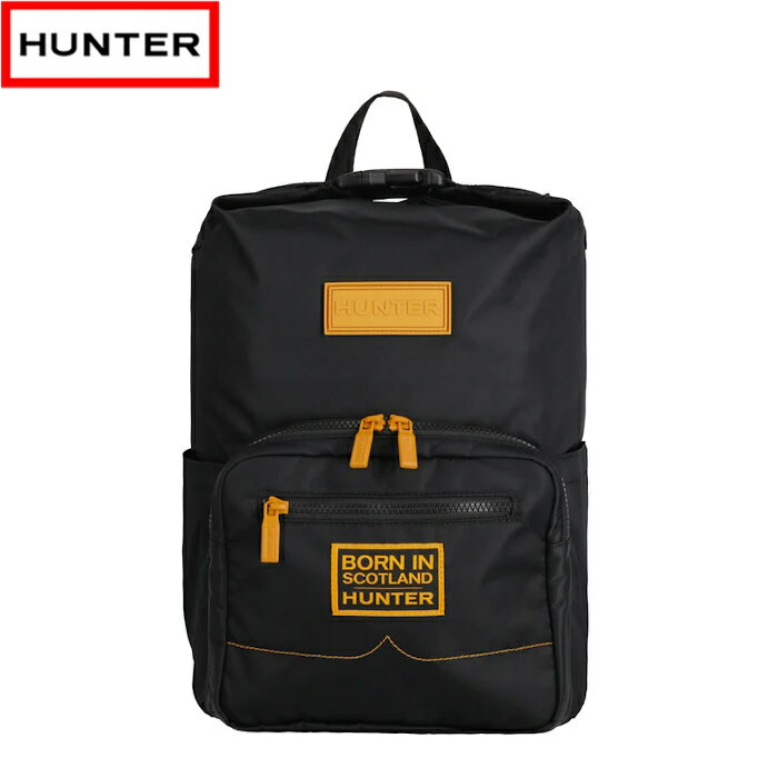 HUNTER ハンター ナイロン パイオニア ミディアム トップクリップ バックパック ボーン イン スコットランド ブラック/リッチオーカー 鞄 バッグ MEDIUM TOPCLIP BACKPACK UBB5551KBM-BOC [ポイント10倍]