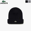 【SALE 20%OFF】LACOSTE ラコステ ユニセックス ウールリブニットキャップ ワニロゴパッチ ビーニー ニット帽子 RK032J-99