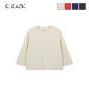 SUMMER SALE 40 OFF Le glazik ル グラジック レディース コットン 七分袖クルーネックカーディガン CREW NECK CARDIGAN LG-D0045 AMA