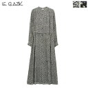 WINTER SALE 20 OFF Le glazik ル グラジック レディース フラワープリント ロングワンピース LONG SHIRT DRESS LG-G0053 RPT