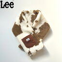 [WINTER SALE 40%OFF] Lee リー キッズ ボアマフラー ファー もこもこ牛柄マフラー COW PATTAERN DESIGN BOA MUFFLER　LA0618