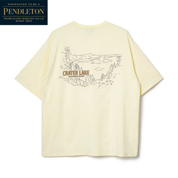 Rakuten - 【2026SS新作】PENDLETON ペンドルトン ナショナルパーク・プレーティング天竺 Tシャツ レモン 半袖 軽量 トップス カジュアル アウトドア タウンユース ユニセックス LEMON CRATER LAKE　6275-4005　[ポイント10倍]