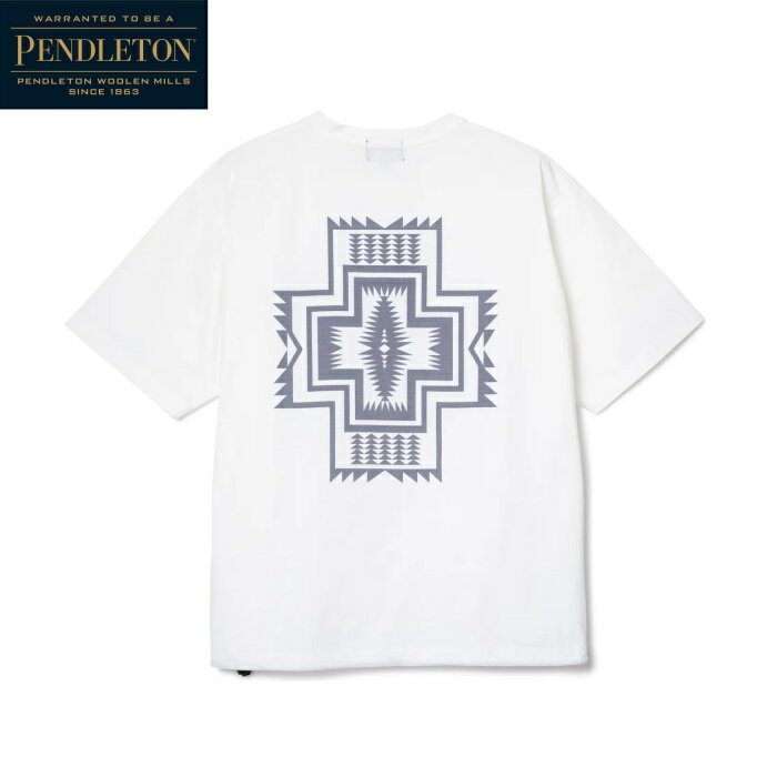PENDLETON ペンドルトン バックプリント 速乾Tシャツ ホワイト 半袖 軽量 トップス シンプル カジュアル アウトドア デイリーユース ユニセックス O.WHITE HARDING STAR　6275-4010　2026SS新作