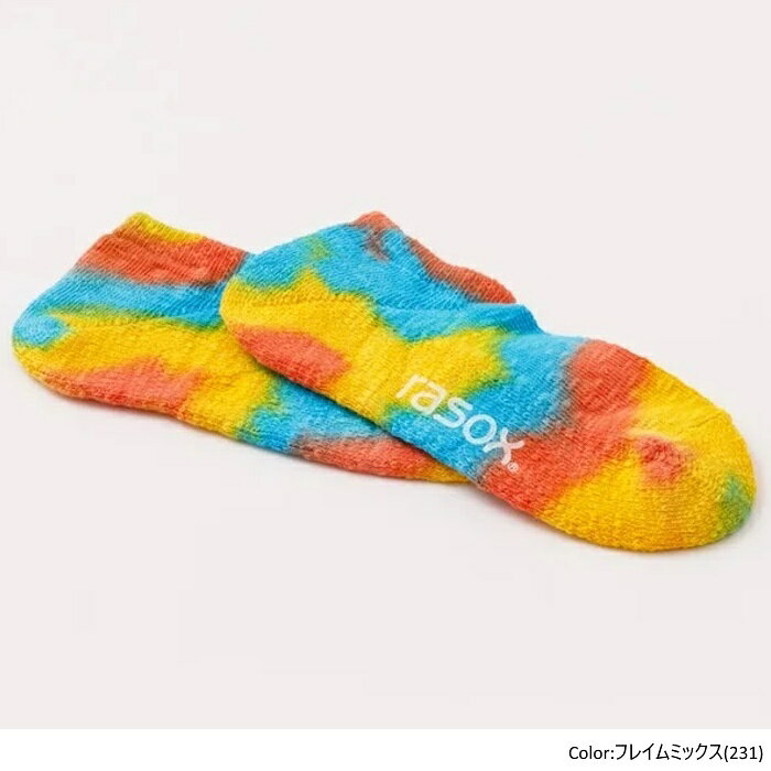【SALE 30%OFF】rasox ラソックス ユニセックス タイダイ・スニーカー ショート丈 ...