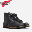 RED WING レッドウィング メンズ アイアンレンジャー ワークブーツ レースアップ ショート丈 ブラック「ハーネス」 IRON RANGER STYLE NO.8084 ポイント10倍