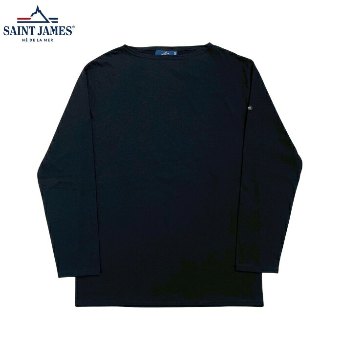 SAINT JAMES セントジェームス MORLAIX モーレ 長袖 ロングスリーブ Tシャツ ボートネック 無地 NOIR 黒 メンズ ユニセックス