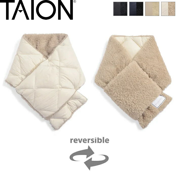 【2025FW再入荷】TAION タイオン シティ リバーシブル ダウンマフラー 防寒 軽量 シンプル カジュアル ..