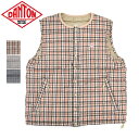 レディース DANTON ダントン NYLON TAFFETA INNER DOWN VEST ナイロン タフタ ノーカラー ライト インナーダウン ベスト チェック DT-A0002NNP(4)