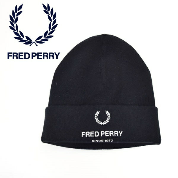 帽子 Fred Perry フレッドペリー FLP POLY BEANIE BLACK ニットキャップ ニット帽 C8152