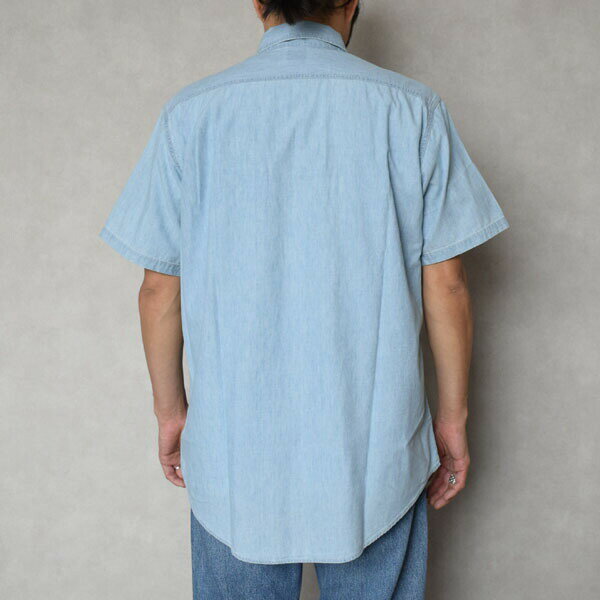 メンズ　Orslow オアスロウ S/S CHAMBRAY WORK SHIRT 半袖シャンブレーシャツ 半袖シャツ 01-8172-99