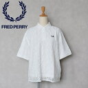 レディース メンズ Fred Perry フレッドペリー Lace Overlay Polo Shirt レースオーバーレイシャツ ポロシャツ G9171