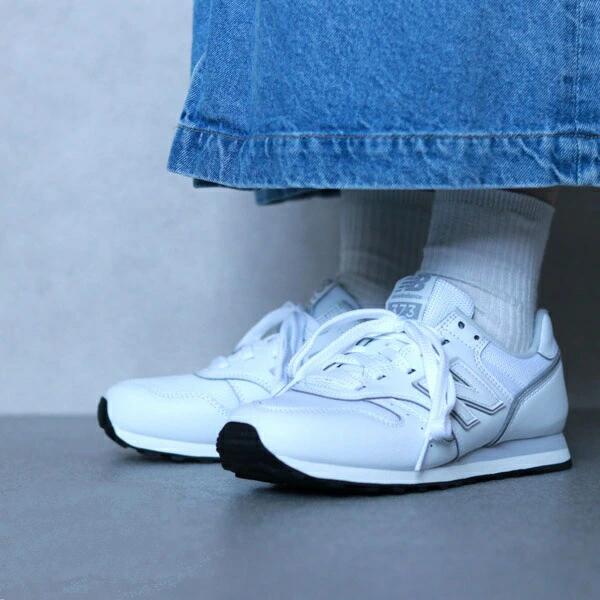 メンズ　レディース　new balance ニューバランス　スニーカー 白　ホワイト　シンセティックレザー　 国内正規品 ML373PJ2