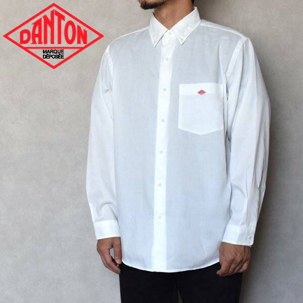 Rakuten - 【2026年 S/S】メンズ　 DANTON ダントン DOT BUTTON B.D. SHIRT L/S プランサーボタンダウンシャツ 長袖シャツ スナップボタン DT-B0293POD