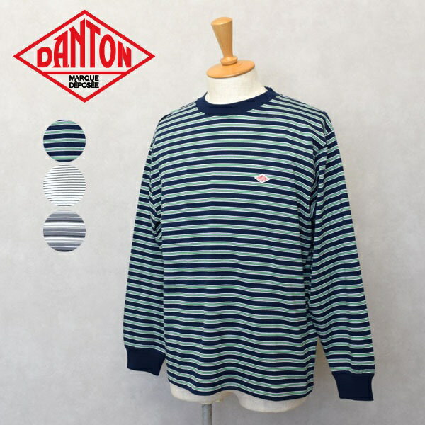 【2025年 A/W】メンズ　 DANTON　ダントン　 LONG SLEEVE T-SHIRT　長袖　クルーネック　Tシャツ　ボーダー　カットソー　DT-C0200TCB