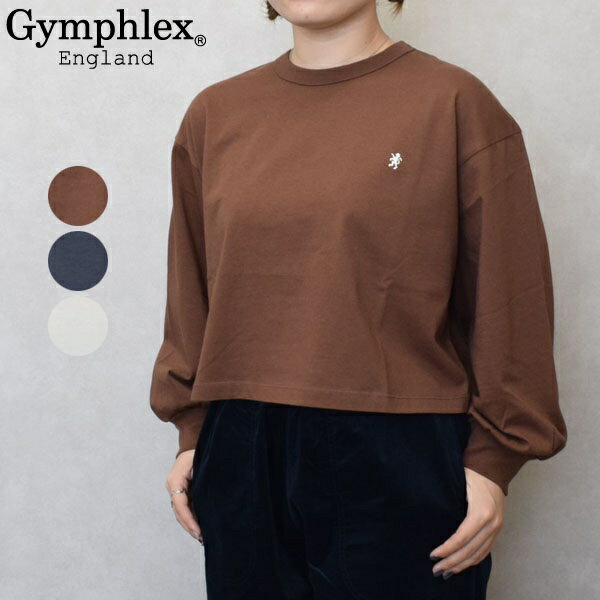 Rakuten - レディース　Gymphlex　ジムフレックス　コットン天竺パフスリーブクルーネックプルオーバー カットソー　GY-C0481CPJ