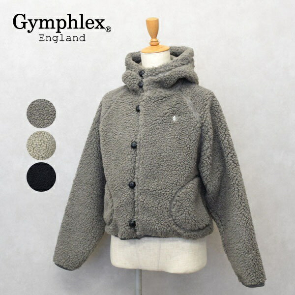 Rakuten - レディース　Gymphlex　ジムフレックス　ボアフードショートジャケット ボアジャケット　GY-A0725BOA