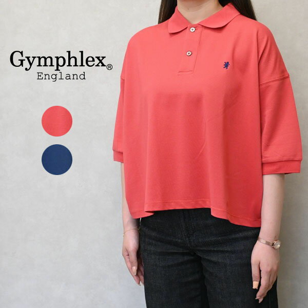 【2026年 S/S】レディース Gymphlex ジムフレックス 半袖 ワイドシルエット　鹿の子　ポロシャツ GY-C0447KKA