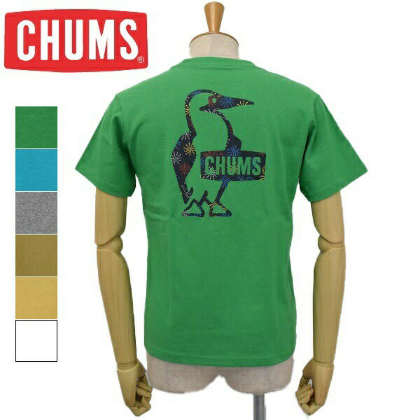 メンズ　CHUMS　チャムス　Booby　Logo　Hanabi　T-shirt　半袖　バックプリント　プリント　Tシャツ　CH01-1878