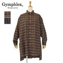 レディース Gymphlex ジムフレックス 長袖 チェック オーバーサイズシャツ チュニック GY-G0003TWC