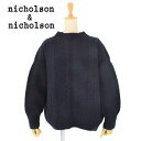 レディース NICO,nicholson nicholson ニコ ニコルソンアンドニコルソン ケーブル編み ニットセーター プルオーバー ボリュームニット OAK