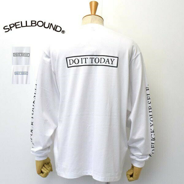 メンズ　SPELL BOUND　スペルバウンド　DOMINGO ドミンゴ　バックプリントT　長袖　Tシャツ　ロンT　袖ロゴ　46-0088N