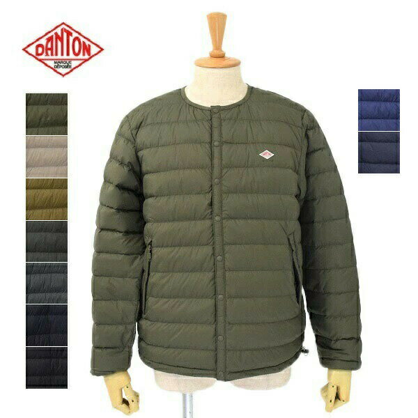 メンズ DANTON　ダントン NYLON TAFFETA INNER DOWN ナイロン　タフタ　ノーカラー　インナーダウン　ジャケット　DT-A0025NNFのサムネイル