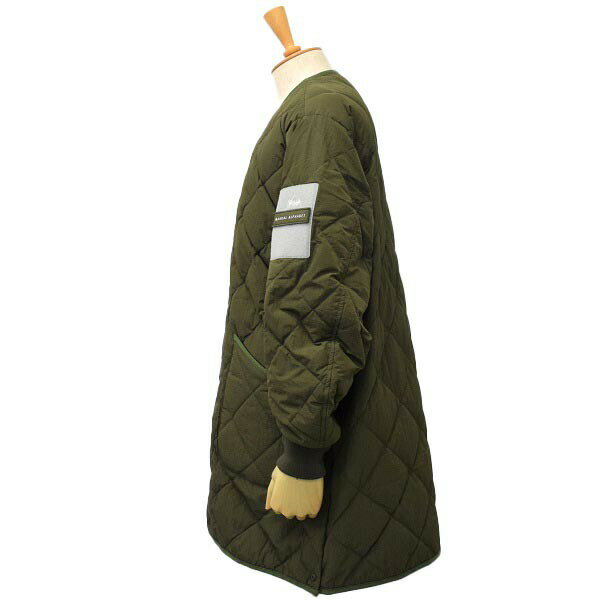 メンズ　Manual Alphabet　マニュアルアルファベット×NANGA　ナンガ　キルティングロングダウンジャケット　ラウンドカラー　MA-J-306