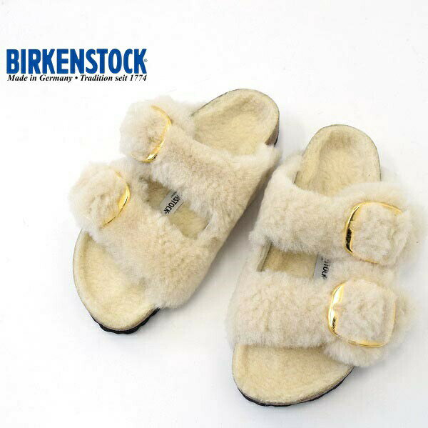 レディース　BIRKENSTOCK　ビルケンシュトック　ARIZONA　Big Buckle Teddy Rivet アリゾナ ビッグバックル　ファー　ボア　サンダル　ARIZ-1023130