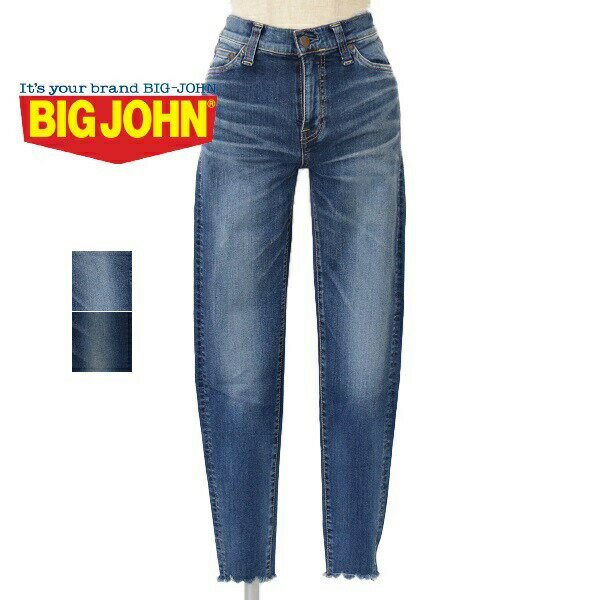 ビッグジョン ジーンズ レディース レディース　BIG JOHN　ビッグジョン　NEEDLE LEG　ヌードレッグ　アスレジャージーンズ　ストレッチ　ダメージ　ジーンズ　カットオフ　スキニー　MML106K