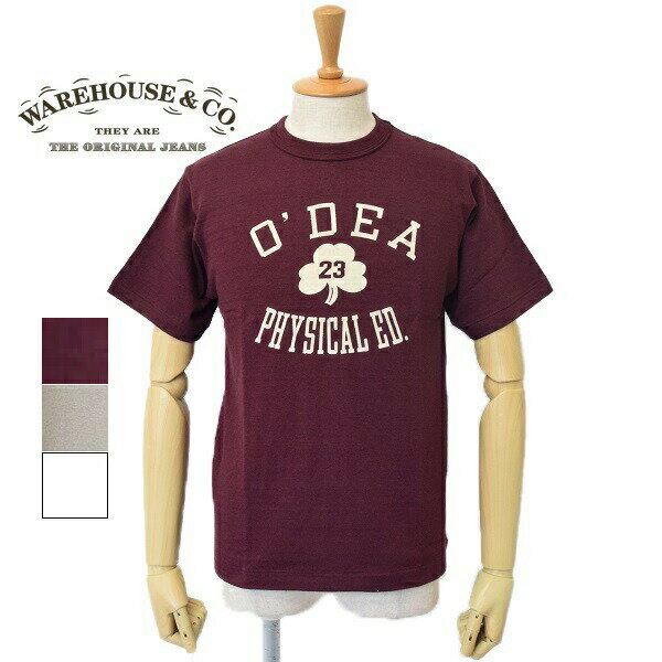 メンズ WAREHOUSE ウエアハウス 半袖 クルーネック フロント プリント Tシャツ O 039 DEA 4601