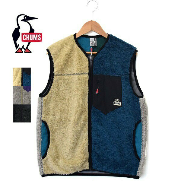 メンズ CHUMS チャムス Bonding Fleece Vest スタンドカラー フリース ベスト キャンプ アウトドア CH04-1358