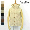 レディース Gymphlex ジムフレックス ボア フリース ベスト パーカー フード J-1069PL