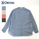 レディース ORCIVAL オーシバル オーチバル フハクブラウス ノーカラーシャツ ノーカラーブラウス ブラウス シャツ OR-B0270VOM(4)