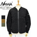 メンズ レディース Manual Alphabet マニュアルアルファベット×NANGA ナンガ SPANISH WHITE DUCK DOWN ノーカラー ダウン ジャケット MA-J-245