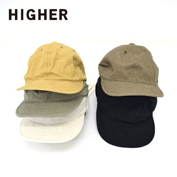 帽子 メンズ レディース ユニセックス HIGHER ハイヤー COTTON LINEN WEATHER CAP 綿麻ウェザーキャップ 帽子 ショートブリム 日本製 HT20005