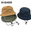 帽子 メンズ レディース ユニセックス HIGHER ハイヤー FIRE-PROOF WEATHER BUCKET HAT 難燃ウェザーバケットハット 日本製...