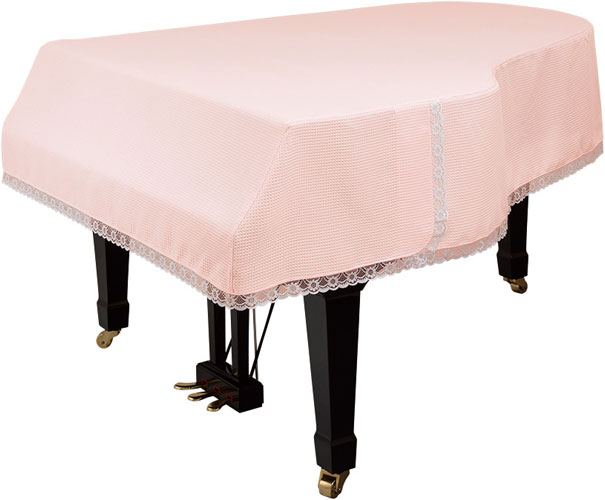 ■サイズ 受注生産（オーダーメイド）＊納期：約2週間 グランドピアノカバーは受注生産となりますので、ご注文の際、「メーカー名」「機種名」「製造番号」をご入力ください。 下記のサイズ表を参考にサイズ選択を行ってください。 グランドピアノカバーは、同一サイズでもメーカー・機種・年式によりカーブが異なります。 お知らせ頂いたピアノのデータがメーカーに無い場合は、お客様にて採寸して頂き、お知らせ頂いた寸法で製作いたします。 ピアノのサイズによって金額が異なります。サイズ選択ボタン内に金額を記載しておりますのでご確認下さい。 ※受注生産となります。製作途中でのキャンセルはお受けできません。 ■グランドピアノ奥行サイズリスト（参考資料）★サイズ選びの参考にしてください。 　・160cm未満：ヤマハGB1K、カワイGM-12G 　・160〜170cm未満：ヤマハC1X、カワイGX-1 　・170〜180cm未満：ヤマハC2X 　・180〜190cm未満：ヤマハC3X、カワイGX-2・GX-3 　・190〜200cm未満：ヤマハCF4 　・200〜220cm未満：ヤマハC5X・C6X・CF6、カワイGX-5・GX-6 　・220〜240cm未満：ヤマハC7X、カワイGX-7 　・240〜280cm未満：ヤマハCFX、カワイEX-L ■商品の特徴 ワッフル生地は淡いピンク、デザインもシンプルに。お部屋を甘い香りが包みます。 ■品質／生地 ポリエステル100％ ■注意事項 生地の合わせ部分や柄の配置は基本ランダムで、掲載写真と異なり柄合わせになりません。 生地幅の関係上グランドピアノカバーは、天面で継ぎ目が出来る場合がございます。 画像の色合いと、実際の商品の色合いが若干違う場合がございます。ご了承ください。