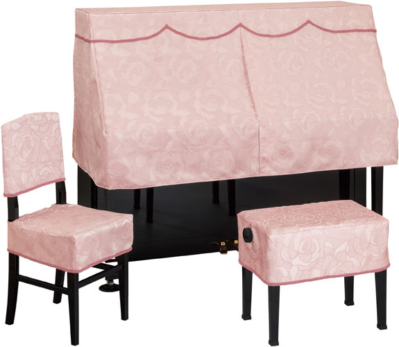 甲南　アップライトピアノ用ハーフカバー　シャーロット【ピンク】　CHARLOTTE　【受注生産】　ピアノカバー