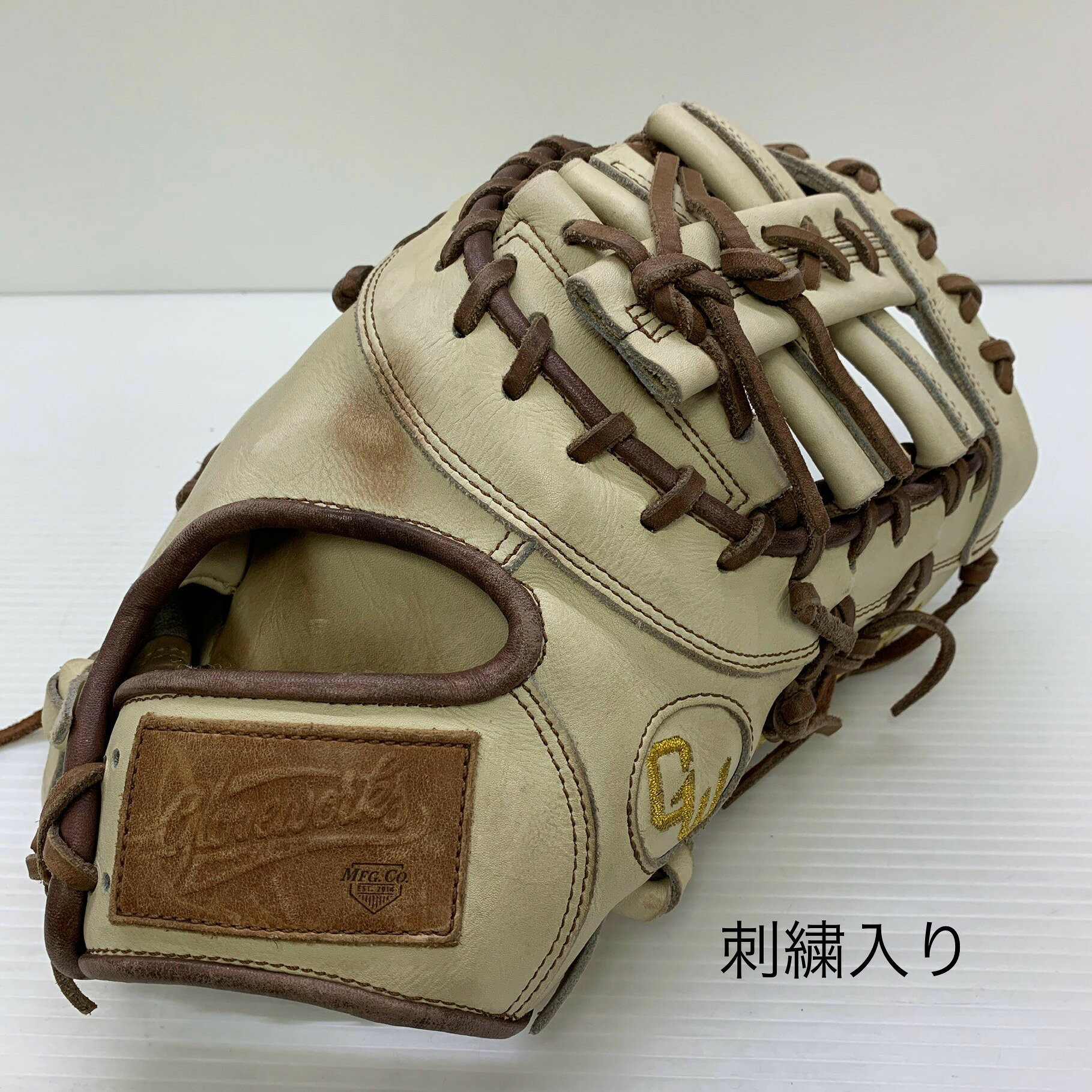 乐天商城 - グラブワークス GLOVEWORKS 軟式 大人 一般 ファーストミット 一塁手 グローブ グラブ 右投げ 中古品 刺繍 野球 7642