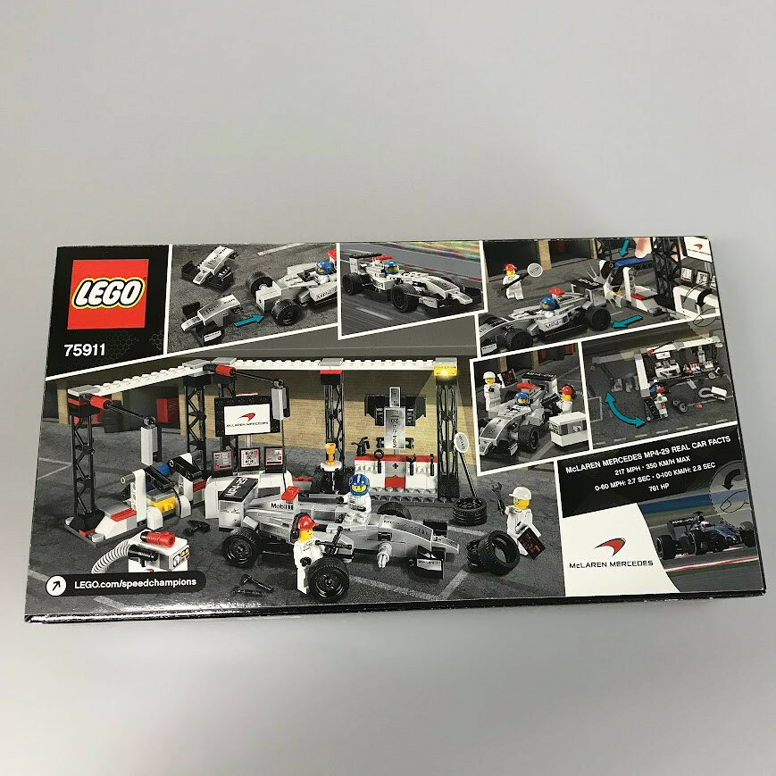 ピンチヒッターの正規品 新品未開封 LEGO レゴ スピードチャンピオン 75911 マクラーレン・メルセデス ピットストップ　廃盤品 DB-266-A ※乗り物　自動車　スポーツカー　レースカー　ミニフィグ　ドライバー　レーサー　ピット・クルー 372｜アングル2