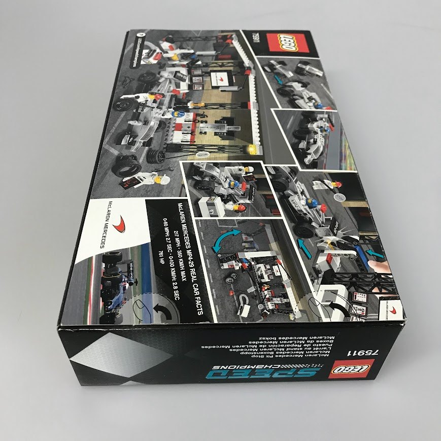 ピンチヒッターの正規品 新品未開封 LEGO レゴ スピードチャンピオン 75911 マクラーレン・メルセデス ピットストップ　廃盤品 DB-266-A ※乗り物　自動車　スポーツカー　レースカー　ミニフィグ　ドライバー　レーサー　ピット・クルー 372｜アングル3